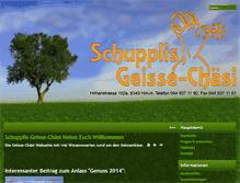 Tablet Screenshot of geissenkaese.ch